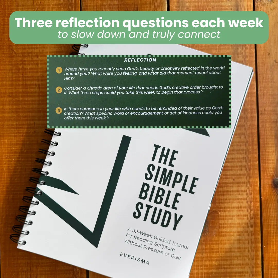 The Simple Bible Study — 52-Week Guided Journal for Reading Scripture Without Pressure or Guilt